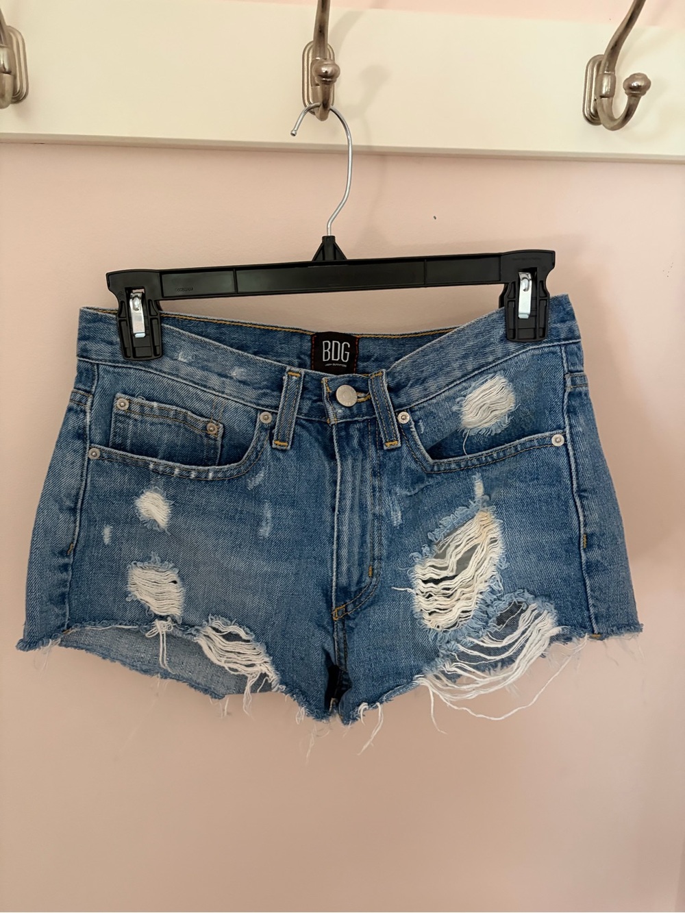 Urban Outfitters BDG Women's Distressed Denim Shorts - Blue
